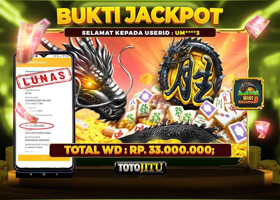 NAGA HITAM BERAKSI !! JACKPOT 33 JUTA DIBAYAR TUNTAS !
